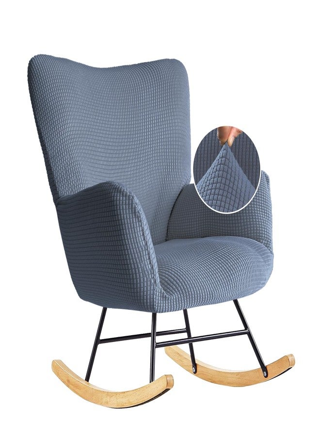 Dipurman Nursery Rocking Chair Cover,1 Piece Glider Chairs Cover Slipcovers,Soft with Elastic Bottom Spandex Jacquard Small Checks,Furniture Protector Washable - Image 1